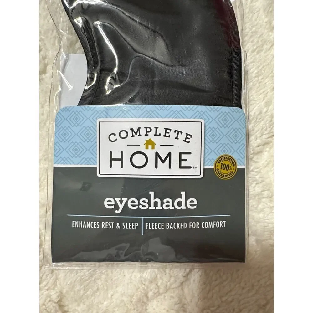 Complete HOME Black Rest Sleep Fleece Backed Eyeshade Eye mask